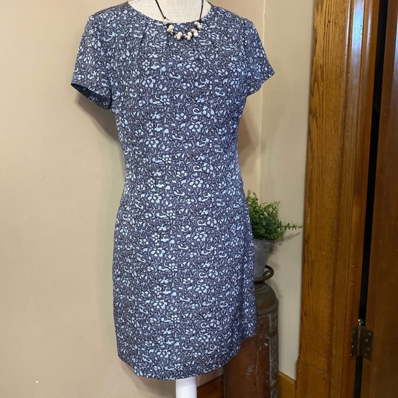 Tory Burch Dresses & Skirts - Tory Burch Printed Silk Harriet Sheath Dress SZ 4 In Blue Congo PRISTINE.